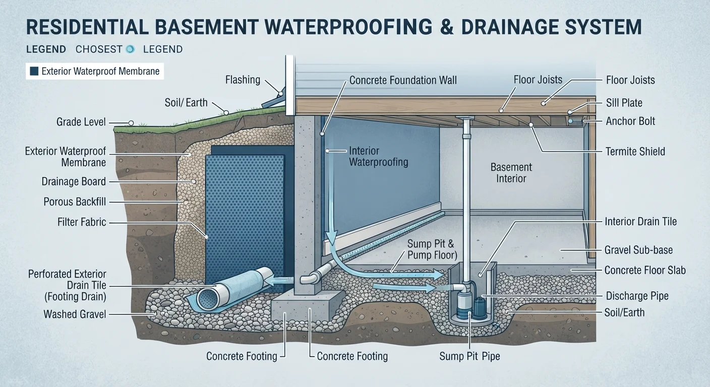 Basement Waterproofing: Interior vs. Exterior Approaches