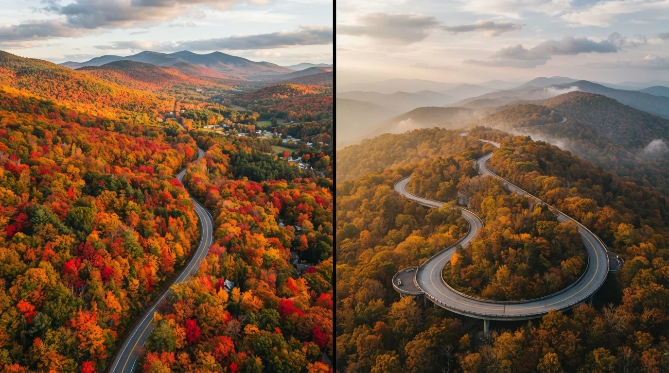 Fall Foliage Drives: New England vs. the Blue Ridge Parkway